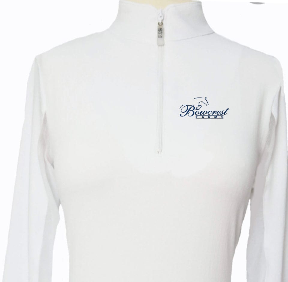 Equestrian Team Apparel White / XS / Ladies Bowcrest Farms - Sun Shirts (ladies/youth) equestrian team apparel online tack store mobile tack store custom farm apparel custom show stable clothing equestrian lifestyle horse show clothing riding clothes Bowcrest Farms - Sun Shirts (ladies/youth) horses equestrian tack store