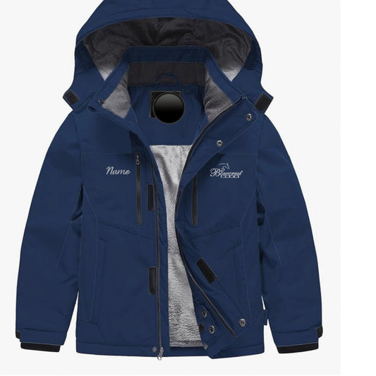 Equestrian Team Apparel 4/5 Bowcrest Farms - Youth Heavy Jacket equestrian team apparel online tack store mobile tack store custom farm apparel custom show stable clothing equestrian lifestyle horse show clothing riding clothes Bowcrest Farms - Youth Heavy Jacket horses equestrian tack store