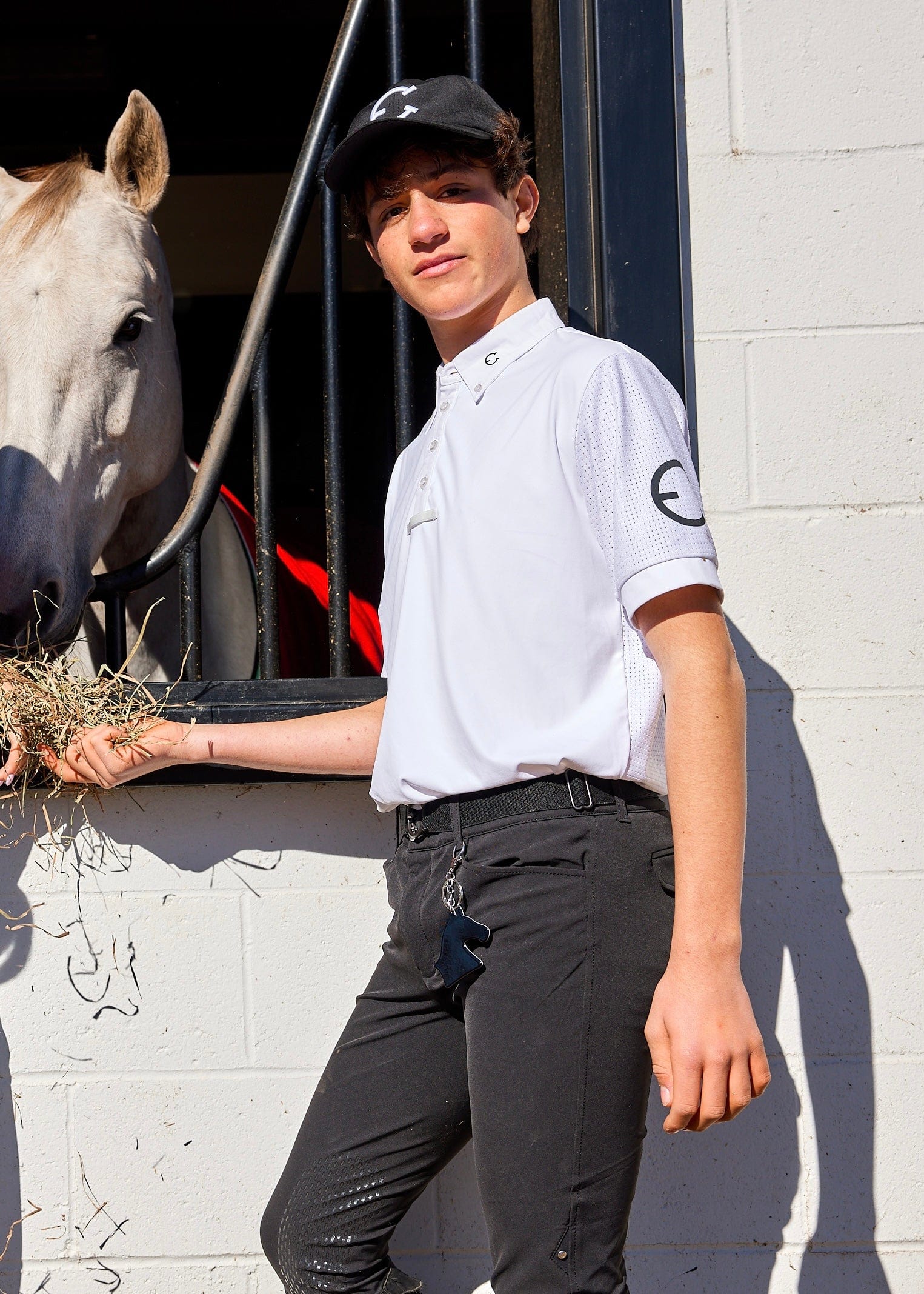 EquestrianClub Training Shirt XS / White EquestrianClub- Ken Men's SS shirt equestrian team apparel online tack store mobile tack store custom farm apparel custom show stable clothing equestrian lifestyle horse show clothing riding clothes EquestrianClub- Ken Men's SS shirt horses equestrian tack store