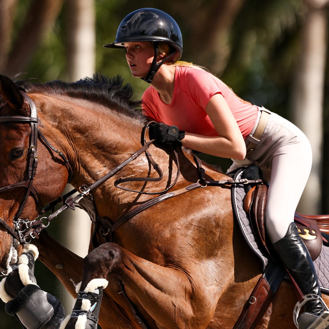 TKEQ Women's Casual Shirt TKEQ- Kennedy Seamless Short Sleeve Shirt- (Juicy) equestrian team apparel online tack store mobile tack store custom farm apparel custom show stable clothing equestrian lifestyle horse show clothing riding clothes TKEQ- Kennedy Seamless Short Sleeve Shirt- (Juicy) horses equestrian tack store