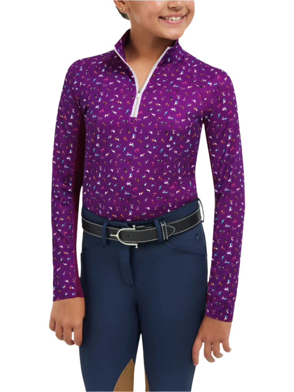 RJ Classics Training Shirt XS / Ponies (Plum) RJ Classics- Libby Jr Sun Shirt equestrian team apparel online tack store mobile tack store custom farm apparel custom show stable clothing equestrian lifestyle horse show clothing riding clothes RJ Classics- Libby Jr Sun Shirt horses equestrian tack store