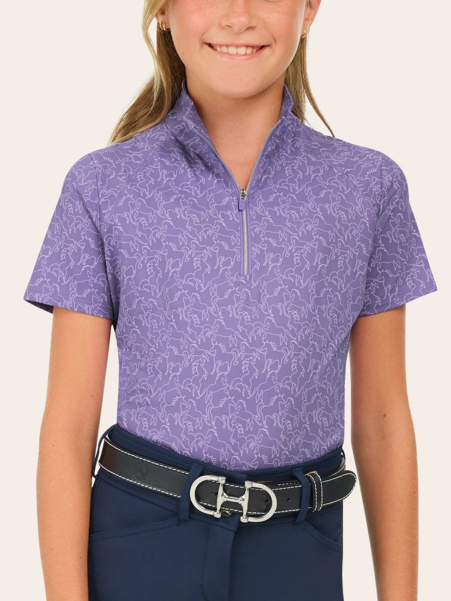 RJ Classics Training Shirt XS / Purple Paddock Play RJ Classics- Lucy Jr 1/4 Zip equestrian team apparel online tack store mobile tack store custom farm apparel custom show stable clothing equestrian lifestyle horse show clothing riding clothes RJ Classics- Lucy Jr 1/4 Zip horses equestrian tack store