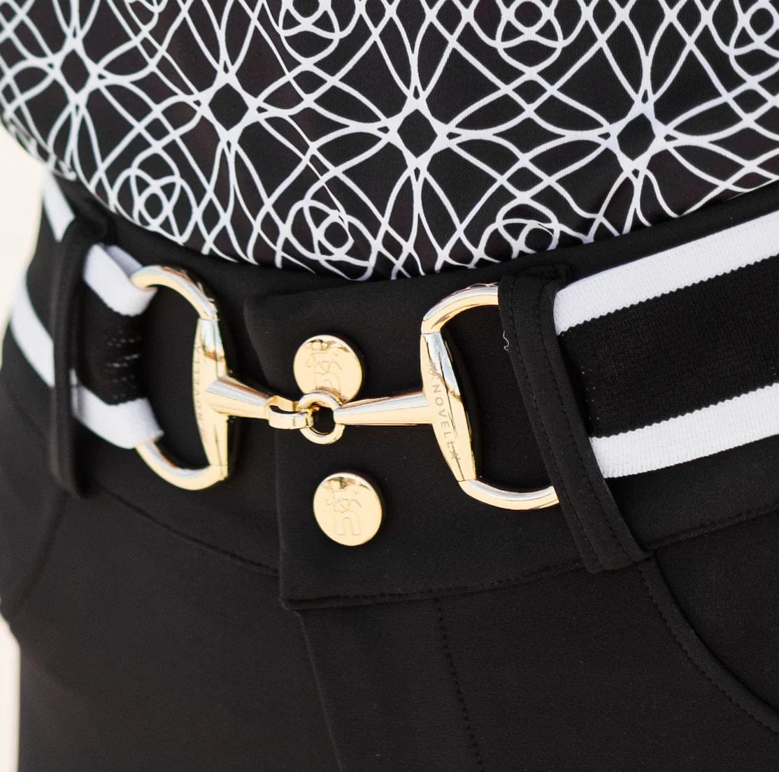 Novella Equestrian Belts Novella Equestrian- Glimmer Snaffle Bit Stretch Belt (1.5") equestrian team apparel online tack store mobile tack store custom farm apparel custom show stable clothing equestrian lifestyle horse show clothing riding clothes horses equestrian tack store