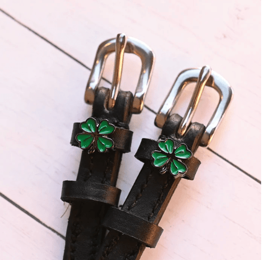 ManeJane Spur Straps Spur Straps- 4 Leaf Clover Green equestrian team apparel online tack store mobile tack store custom farm apparel custom show stable clothing equestrian lifestyle horse show clothing riding clothes Spur Straps- 4 Leaf Clover Green horses equestrian tack store