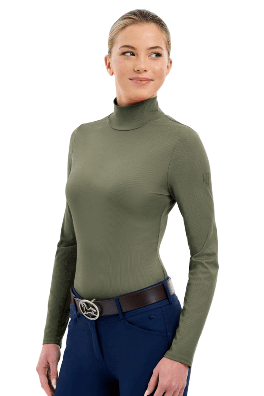 RJ Classics Sunshirt XXS / Thyme RJ Classics- Joelle Schooling Mock Neck equestrian team apparel online tack store mobile tack store custom farm apparel custom show stable clothing equestrian lifestyle horse show clothing riding clothes RJ Classics- Joelle Schooling Mock Neck horses equestrian tack store