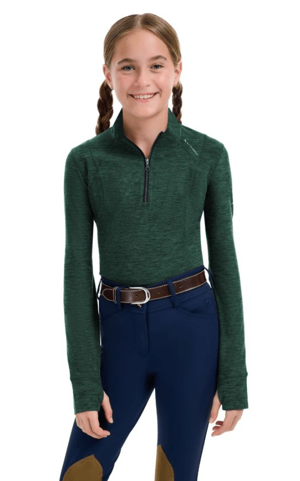 RJ Classics Youth Shirt XS / Bayberry Heather RJ Classics- Logan Jr Schooling Shirt equestrian team apparel online tack store mobile tack store custom farm apparel custom show stable clothing equestrian lifestyle horse show clothing riding clothes RJ Classics- Logan Jr Schooling Shirt horses equestrian tack store