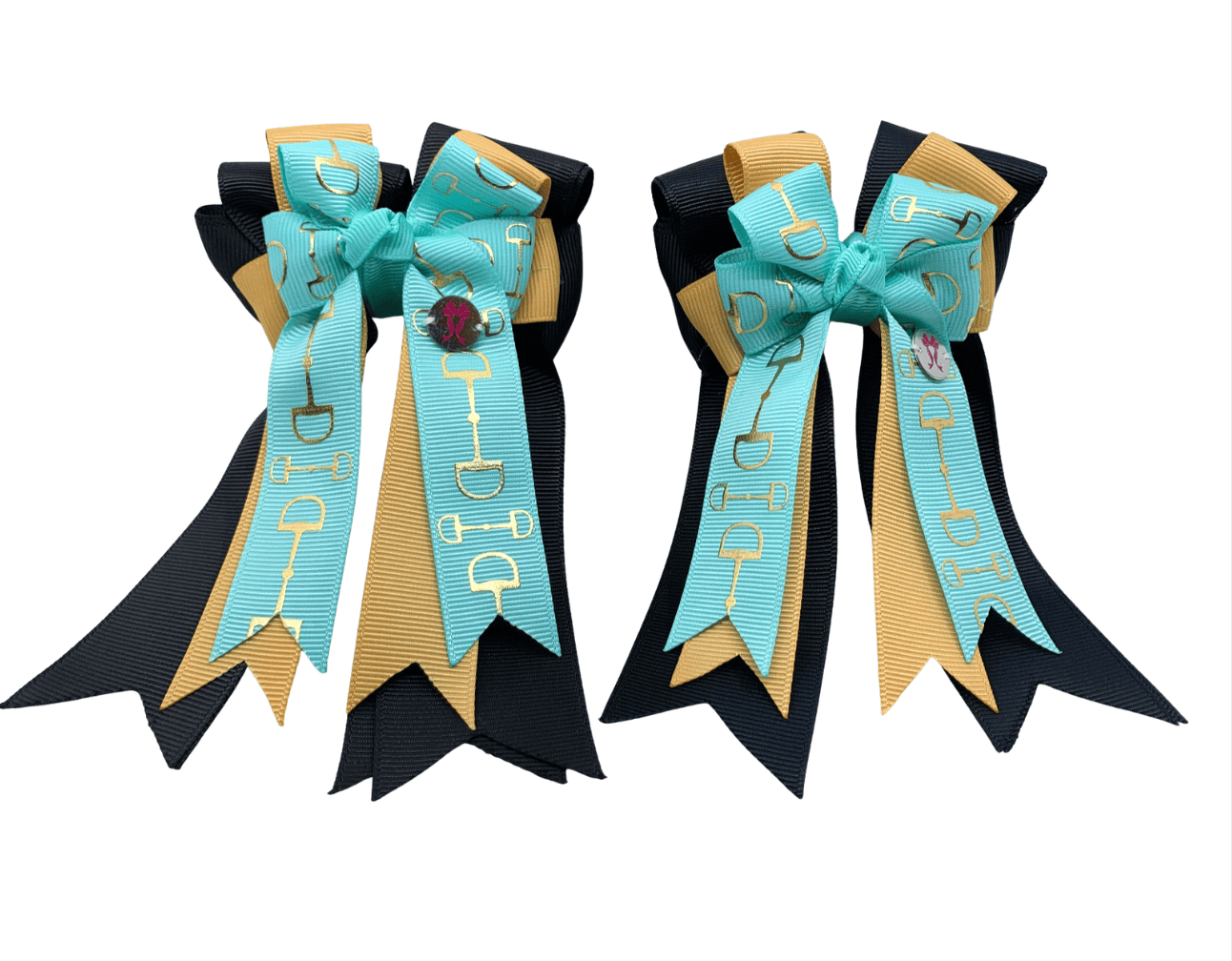 Ponytail Bows Online 3" Tails PonyTail Bows- Mint Green Glitz Bits equestrian team apparel online tack store mobile tack store custom farm apparel custom show stable clothing equestrian lifestyle horse show clothing riding clothes PonyTail Bows- Mint Green Glitz Bits horses equestrian tack store