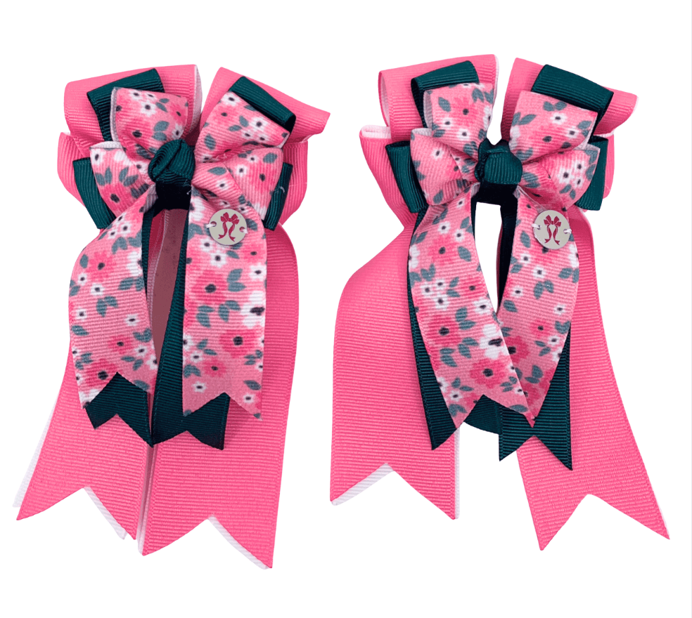 Ponytail Bows Online 3" Tails PonyTail Bows- Spring Pink equestrian team apparel online tack store mobile tack store custom farm apparel custom show stable clothing equestrian lifestyle horse show clothing riding clothes PonyTail Bows- Spring Pink horses equestrian tack store