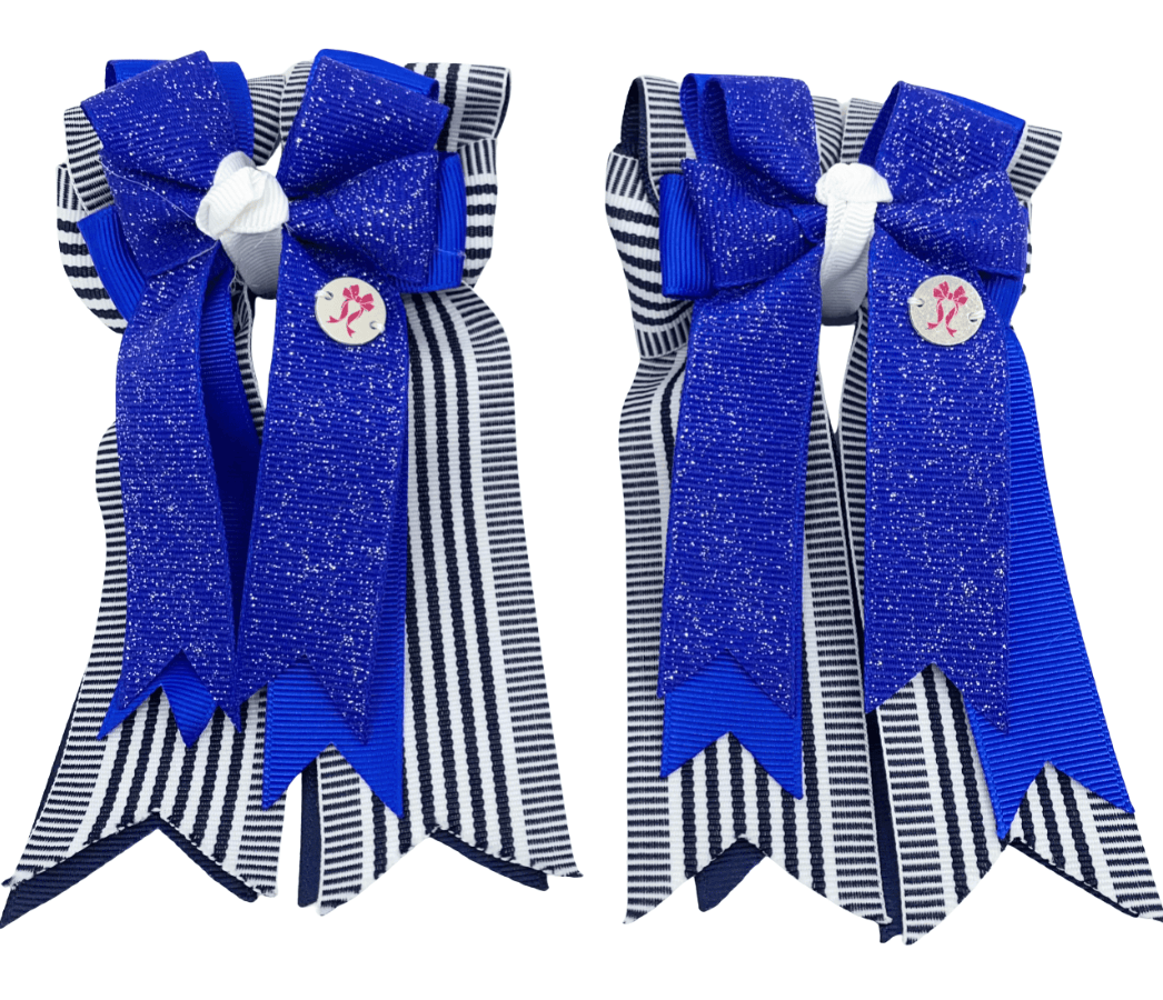 Ponytail Bows Online 3" Tails PonyTail Bows- Kat Blue equestrian team apparel online tack store mobile tack store custom farm apparel custom show stable clothing equestrian lifestyle horse show clothing riding clothes PonyTail Bows- Kat Blue horses equestrian tack store