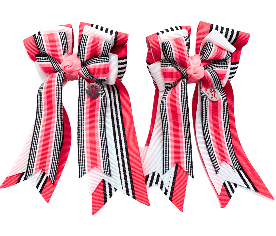 Ponytail Bows Online 3" Tails PonyTail Bows- Tiffany Pink equestrian team apparel online tack store mobile tack store custom farm apparel custom show stable clothing equestrian lifestyle horse show clothing riding clothes PonyTail Bows- Tiffany Pink horses equestrian tack store