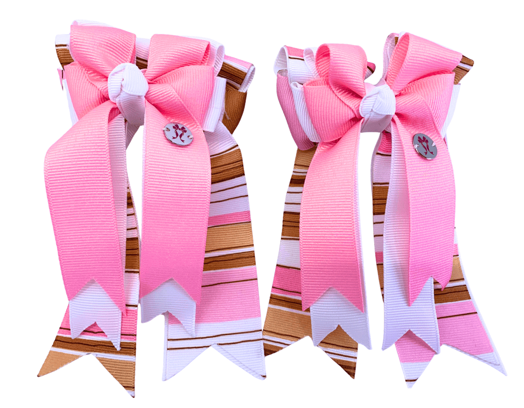 Ponytail Bows Online 3" Tails PonyTail Bows- Light Pink Cool Shades equestrian team apparel online tack store mobile tack store custom farm apparel custom show stable clothing equestrian lifestyle horse show clothing riding clothes PonyTail Bows- Light Pink Cool Shades horses equestrian tack store