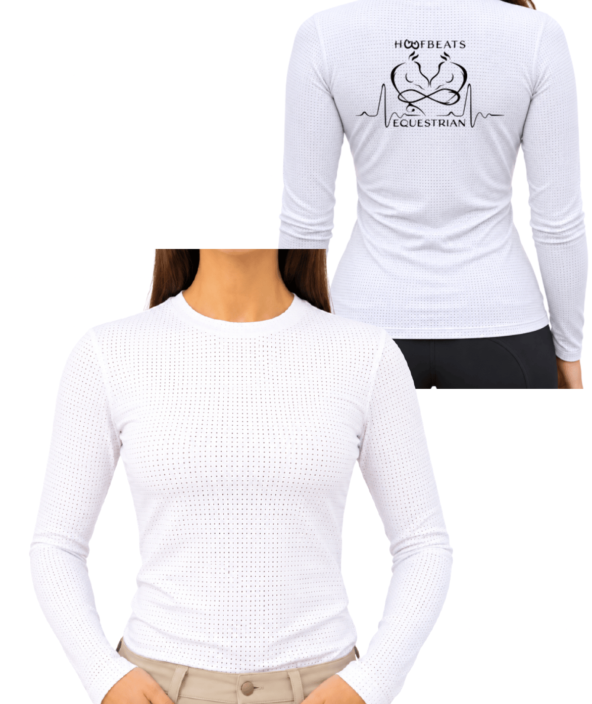 Equestrian Team Apparel Custom Shirts White / XXS HoofBeats Equestrian- Cadence Perforated Tee Shirt (Long Sleeve) equestrian team apparel online tack store mobile tack store custom farm apparel custom show stable clothing equestrian lifestyle horse show clothing riding clothes HoofBeats Equestrian- Cadence Perforated Tee Shirt (Long Sleeve) horses equestrian tack store