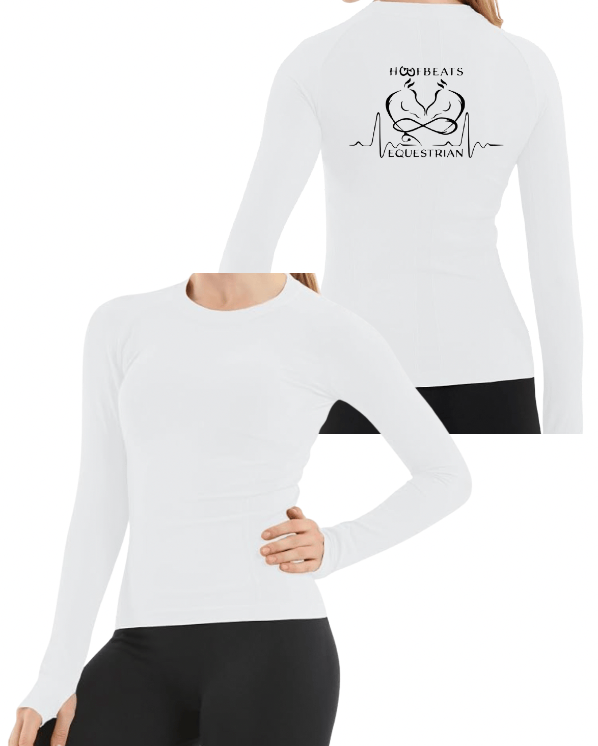 Equestrian Team Apparel Custom Shirts White / XXS HoofBeats Equestrian- Tech Shirt (Long Sleeve) equestrian team apparel online tack store mobile tack store custom farm apparel custom show stable clothing equestrian lifestyle horse show clothing riding clothes HoofBeats Equestrian- Tech Shirt (Long Sleeve) horses equestrian tack store