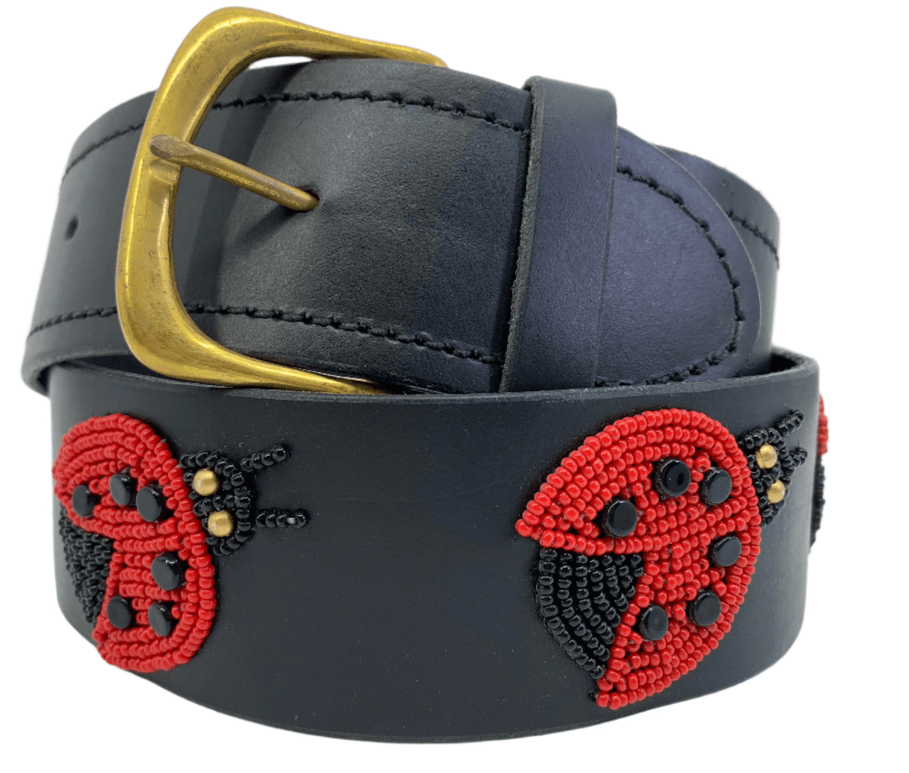 Zinj Designs Ladybug Belt- 1.75" Beaded Assorted Designs XS equestrian team apparel online tack store mobile tack store custom farm apparel custom show stable clothing equestrian lifestyle horse show clothing riding clothes Belt- 1.75" Beaded Assorted Designs XS horses equestrian tack store