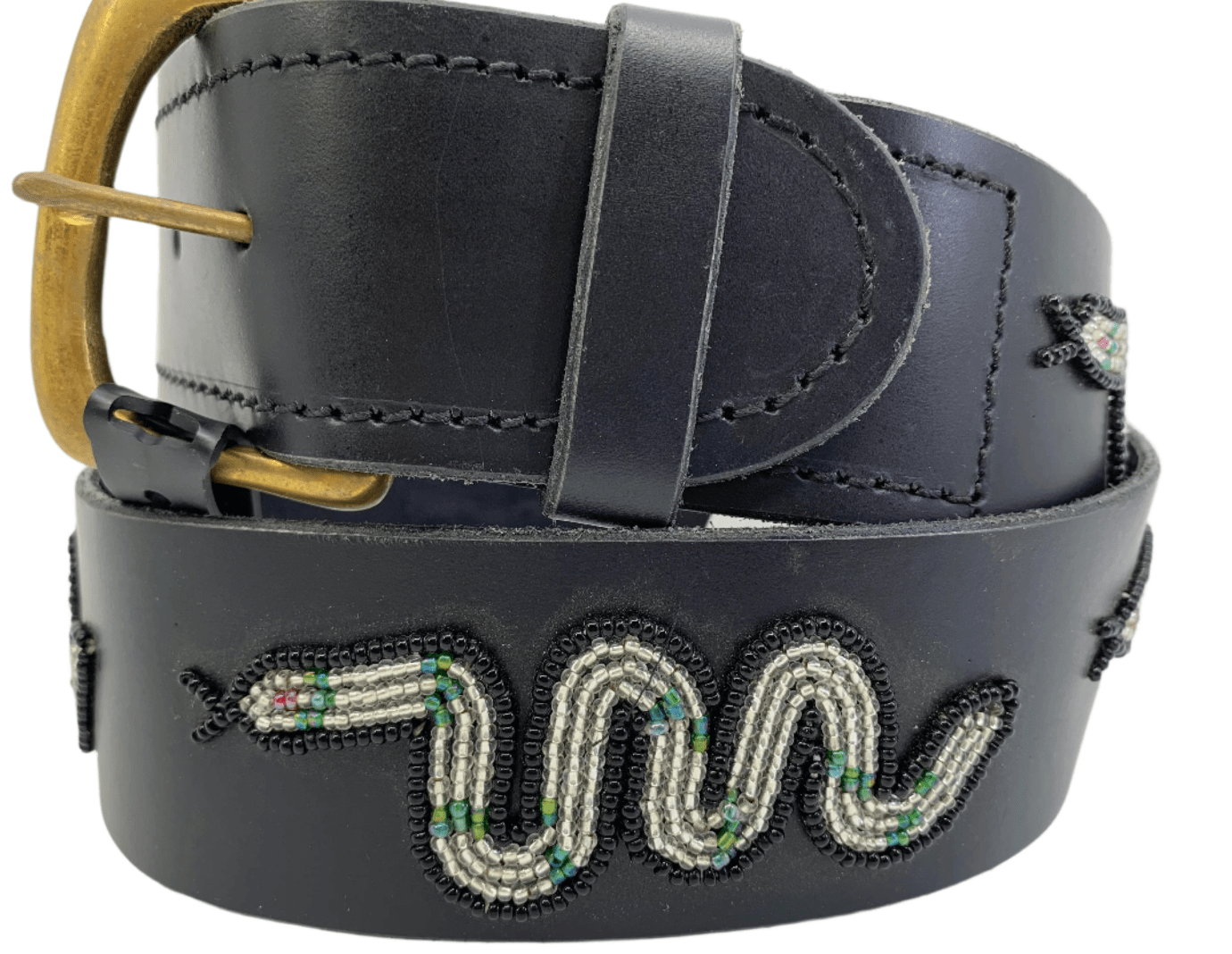 Zinj Designs Snake Silver Belt- 1.75" Beaded Assorted Designs XS equestrian team apparel online tack store mobile tack store custom farm apparel custom show stable clothing equestrian lifestyle horse show clothing riding clothes Belt- 1.75" Beaded Assorted Designs XS horses equestrian tack store