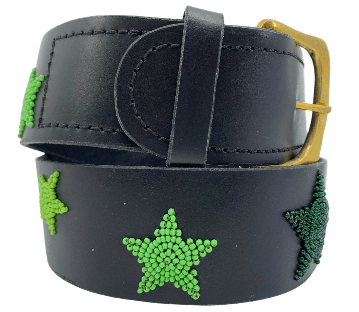 Zinj Designs Belt Green Stars Belt- 1.75" Beaded Assorted Designs XXS equestrian team apparel online tack store mobile tack store custom farm apparel custom show stable clothing equestrian lifestyle horse show clothing riding clothes Belt- 1.75" Beaded Assorted Designs XXS horses equestrian tack store