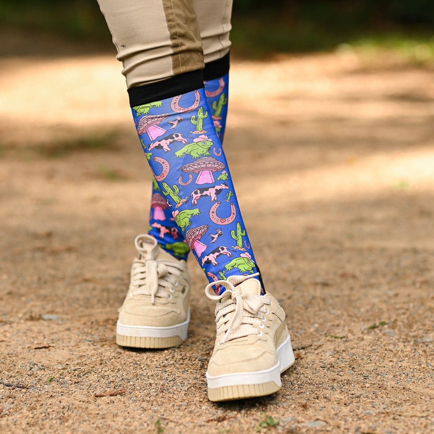 dreamers & schemers Boot Sock Dreamers & Schemers- Beam Me Up equestrian team apparel online tack store mobile tack store custom farm apparel custom show stable clothing equestrian lifestyle horse show clothing riding clothes Unicorns & Fluffy Clouds Horse Riding  Boot Socks horses equestrian tack store