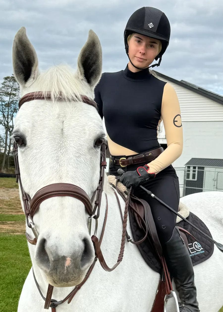 EquestrianClub- Bella Turtleneck Nude/Black – Equestrian Team Apparel