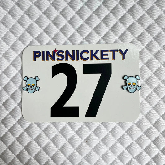 Pinsnickety Accessory Pinsnickety- Skull  (Blue) equestrian team apparel online tack store mobile tack store custom farm apparel custom show stable clothing equestrian lifestyle horse show clothing riding clothes Pinsnickety- Skull  (Blue) horses equestrian tack store