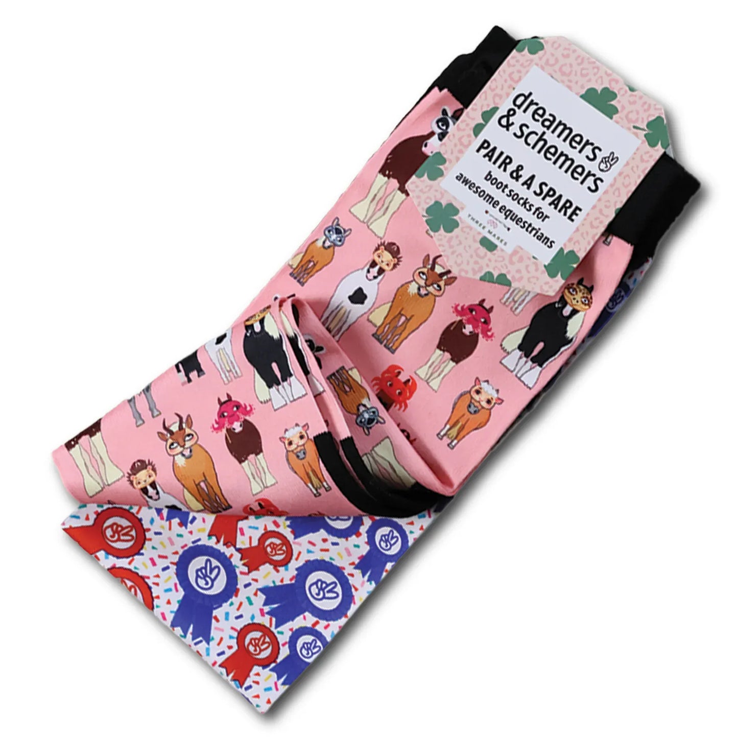 dreamers & schemers Boot Sock Dreamers & Schemers- Disguise Pair & a Spare equestrian team apparel online tack store mobile tack store custom farm apparel custom show stable clothing equestrian lifestyle horse show clothing riding clothes Unicorns & Fluffy Clouds Horse Riding Boot Socks horses equestrian tack store