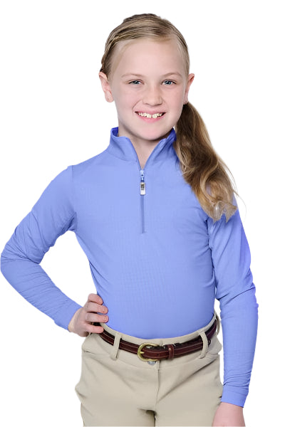 EIS Youth Shirt Blue Lilac EIS- Sun Shirts Youth Medium 6-8 equestrian team apparel online tack store mobile tack store custom farm apparel custom show stable clothing equestrian lifestyle horse show clothing riding clothes ETA Kids Equestrian Fashion | EIS Sun Shirts horses equestrian tack store