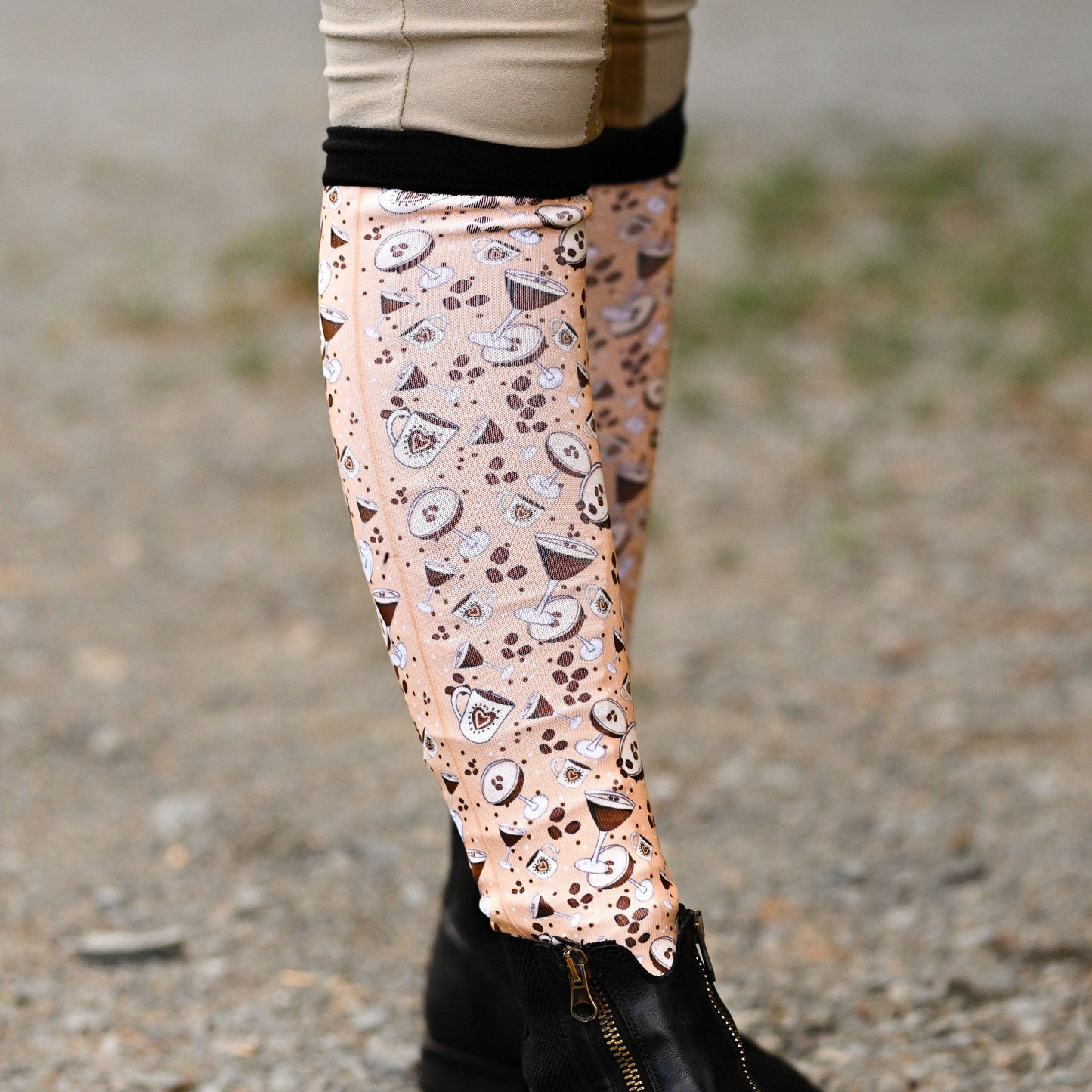 dreamers & schemers Boot Sock Dreamers & Schemers- Espresso Yourself equestrian team apparel online tack store mobile tack store custom farm apparel custom show stable clothing equestrian lifestyle horse show clothing riding clothes Unicorns & Fluffy Clouds Horse Riding  Boot Socks horses equestrian tack store