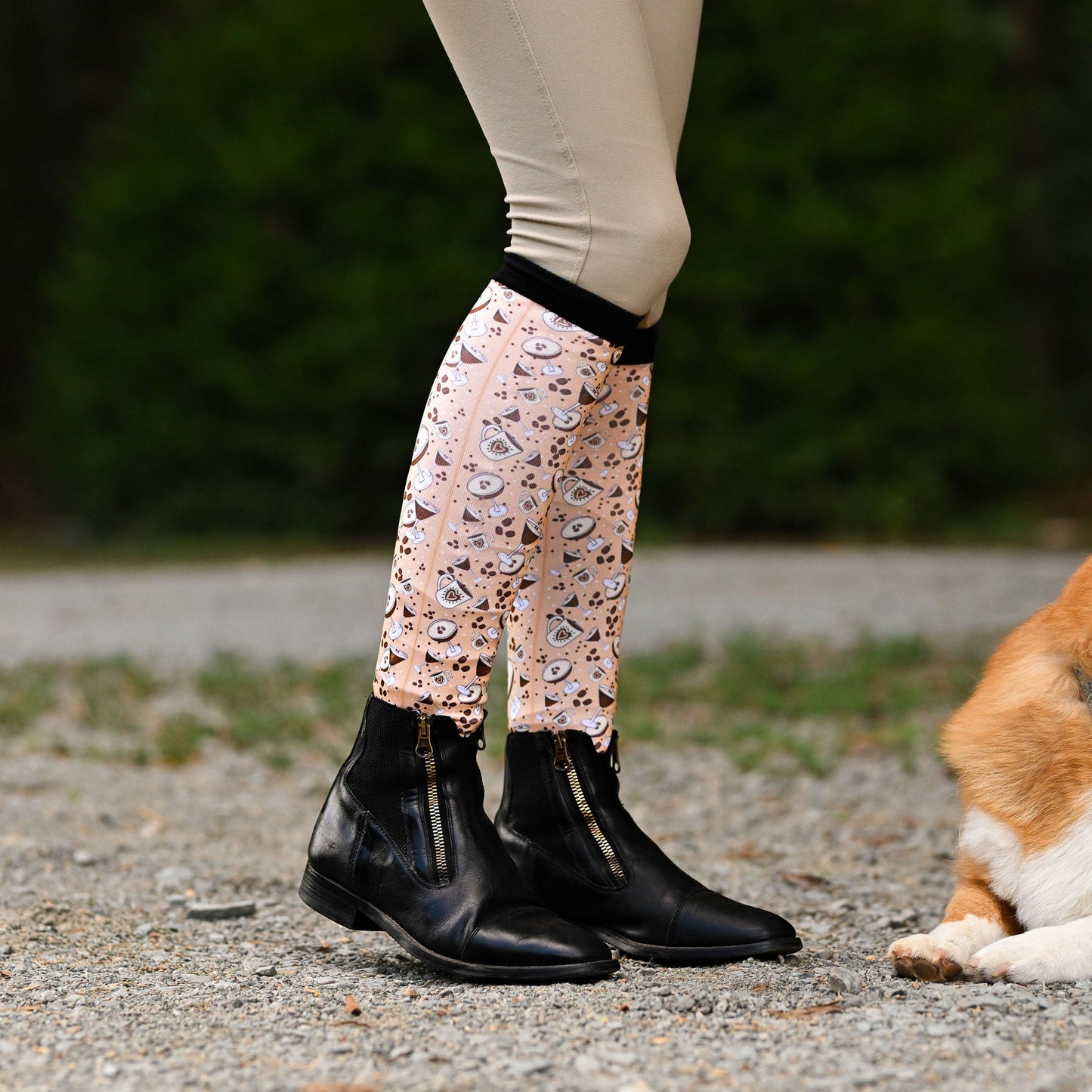 dreamers & schemers Boot Sock Dreamers & Schemers- Espresso Yourself equestrian team apparel online tack store mobile tack store custom farm apparel custom show stable clothing equestrian lifestyle horse show clothing riding clothes Unicorns & Fluffy Clouds Horse Riding  Boot Socks horses equestrian tack store