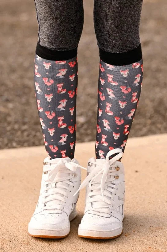 dreamers & schemers Boot Sock Dreamers & Schemers- Evergreen equestrian team apparel online tack store mobile tack store custom farm apparel custom show stable clothing equestrian lifestyle horse show clothing riding clothes Unicorns & Fluffy Clouds Horse Riding Boot Socks horses equestrian tack store
