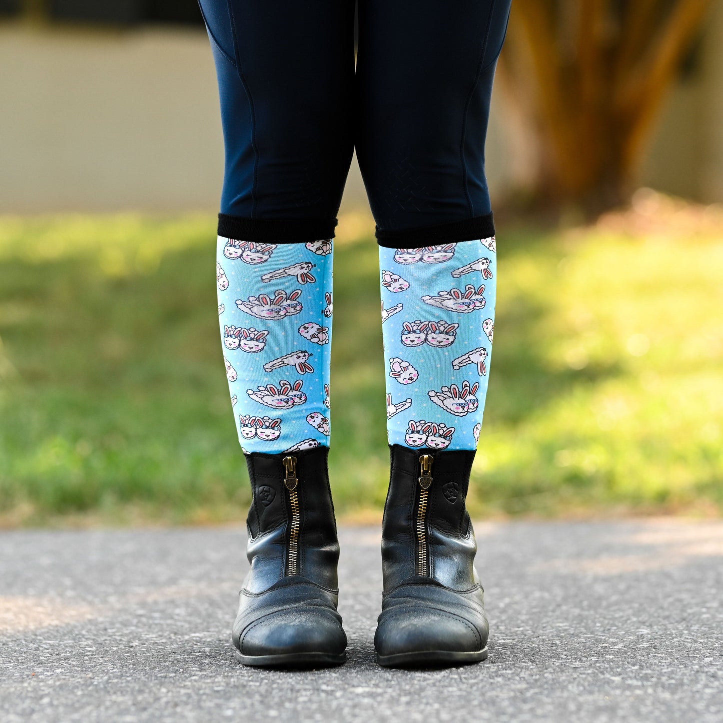 dreamers & schemers Boot Sock Dreamers & Schemers- Floofy Feet (Youth) equestrian team apparel online tack store mobile tack store custom farm apparel custom show stable clothing equestrian lifestyle horse show clothing riding clothes Unicorns & Fluffy Clouds Horse Riding  Boot Socks horses equestrian tack store