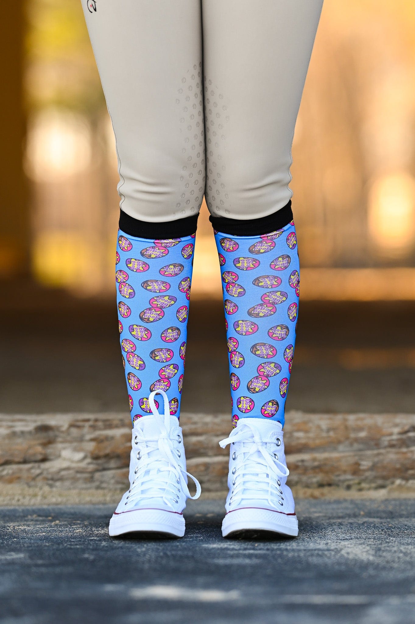 dreamers & schemers Boot Sock Dreamers & Schemers- Good Egg equestrian team apparel online tack store mobile tack store custom farm apparel custom show stable clothing equestrian lifestyle horse show clothing riding clothes Unicorns & Fluffy Clouds Horse Riding Boot Socks horses equestrian tack store