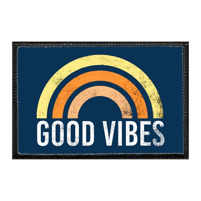 pull patch Hats Good Vibes Pull Patch Removable Patches Lifestyle equestrian team apparel online tack store mobile tack store custom farm apparel custom show stable clothing equestrian lifestyle horse show clothing riding clothes Pull Patch Removable Patches Lifestyle horses equestrian tack store