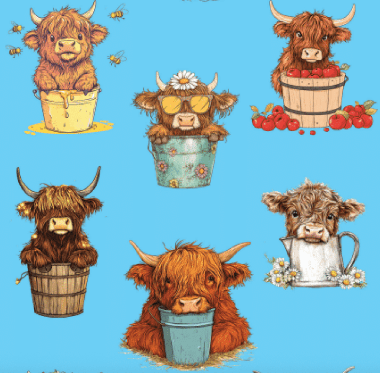 Dreamers & Schemers- Highland Cow