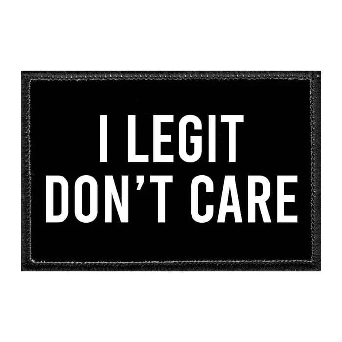 pull patch Hats I LEGIT DON'T CARE Pull Patch- Removable Patches (Lifestyle) equestrian team apparel online tack store mobile tack store custom farm apparel custom show stable clothing equestrian lifestyle horse show clothing riding clothes Pull Patch- Removable Patches (Lifestyle) horses equestrian tack store
