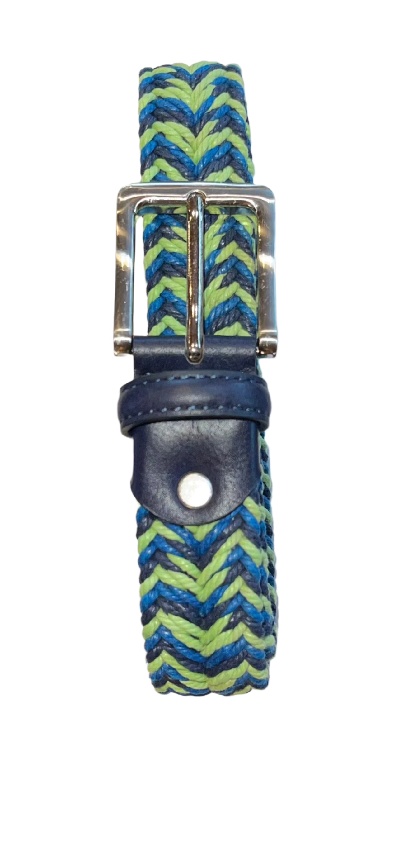 Rather Lucky Belts Lime/Navy/Light Navy Rather Lucky- Braided Belt equestrian team apparel online tack store mobile tack store custom farm apparel custom show stable clothing equestrian lifestyle horse show clothing riding clothes horses equestrian tack store