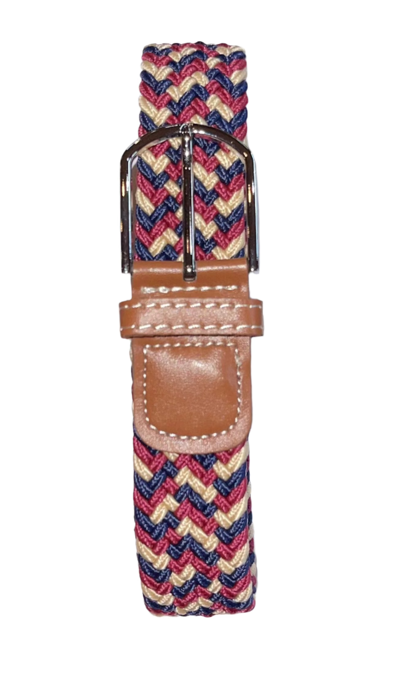 Rather Lucky Belts Burgundy//Beige/Navy Rather Lucky- Braided Belt equestrian team apparel online tack store mobile tack store custom farm apparel custom show stable clothing equestrian lifestyle horse show clothing riding clothes horses equestrian tack store