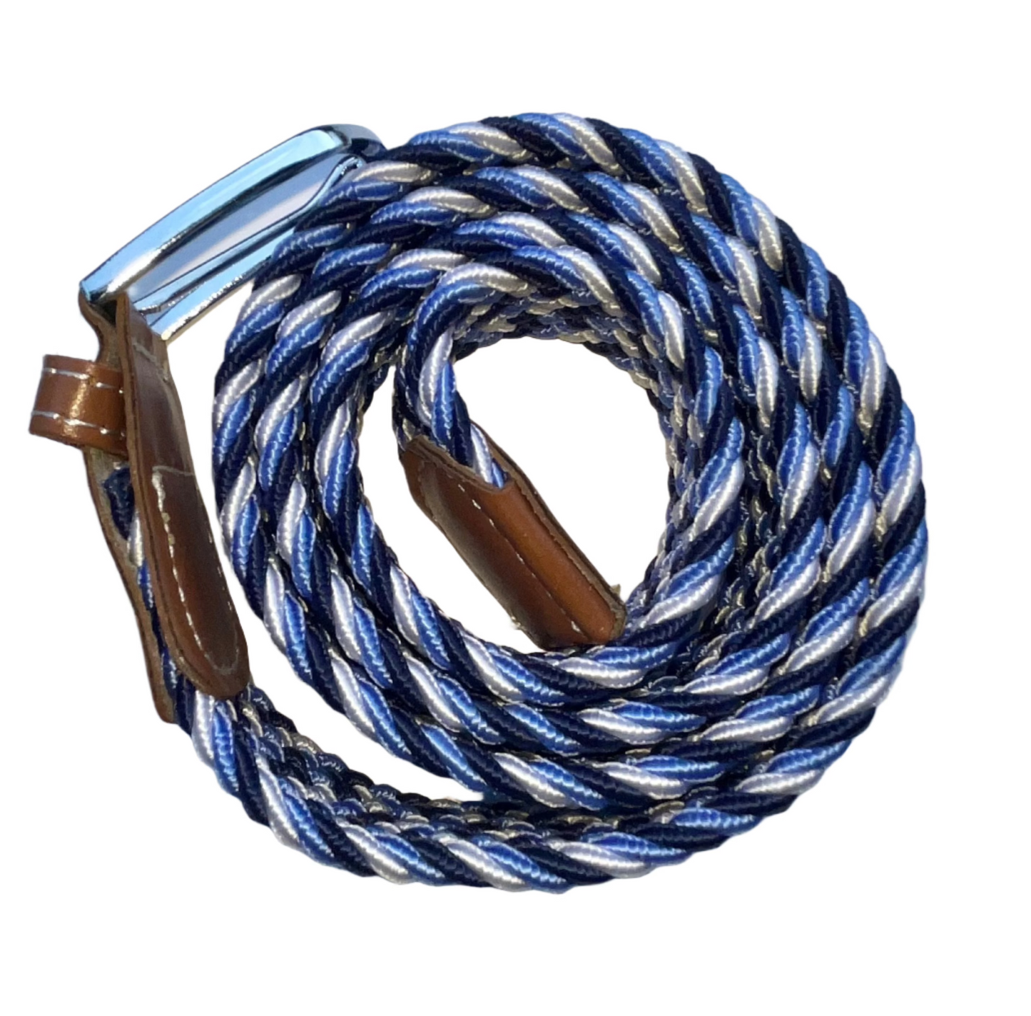 Rather Lucky Belts Navy/Carolina Blue/White Rather Lucky- Braided Belt equestrian team apparel online tack store mobile tack store custom farm apparel custom show stable clothing equestrian lifestyle horse show clothing riding clothes horses equestrian tack store