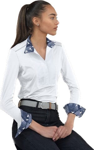 Chestnut Bay Show Shirt Chestnut Bay- SkyCool Liberty Show Shirt L B S (2) equestrian team apparel online tack store mobile tack store custom farm apparel custom show stable clothing equestrian lifestyle horse show clothing riding clothes horses equestrian tack store