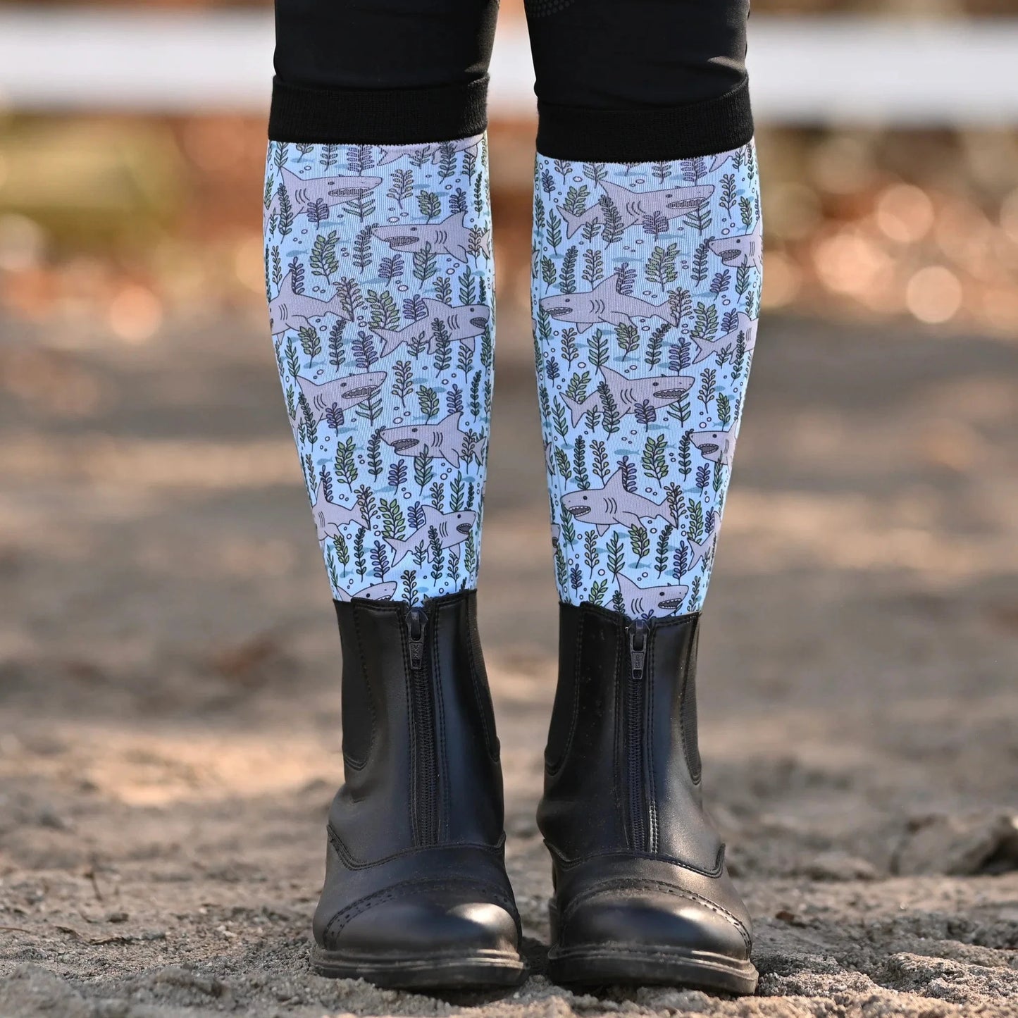 dreamers & schemers Boot Sock Dreamers & Schemers- Jawsome equestrian team apparel online tack store mobile tack store custom farm apparel custom show stable clothing equestrian lifestyle horse show clothing riding clothes Unicorns & Fluffy Clouds Horse Riding Boot Socks horses equestrian tack store