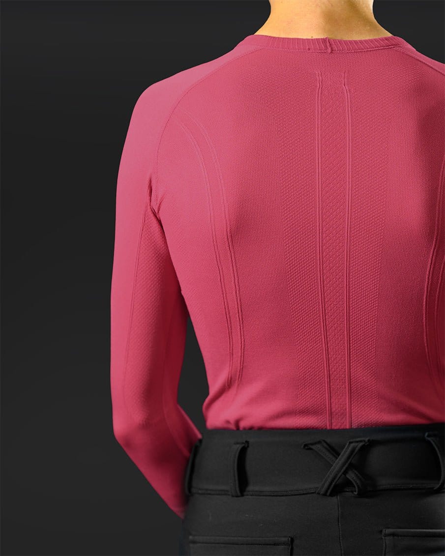 Equestly Women's Shirt Equestly- Lux Seamless Top LSnFuchsia equestrian team apparel online tack store mobile tack store custom farm apparel custom show stable clothing equestrian lifestyle horse show clothing riding clothes horses equestrian tack store