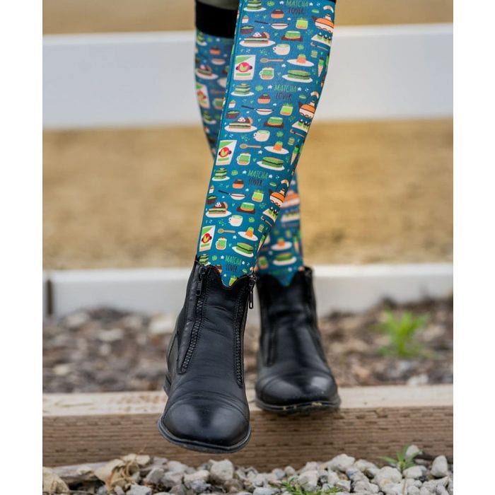 dreamers & schemers Boot Sock Dreamers & Schemers- Matcha equestrian team apparel online tack store mobile tack store custom farm apparel custom show stable clothing equestrian lifestyle horse show clothing riding clothes Unicorns & Fluffy Clouds Horse Riding Boot Socks horses equestrian tack store