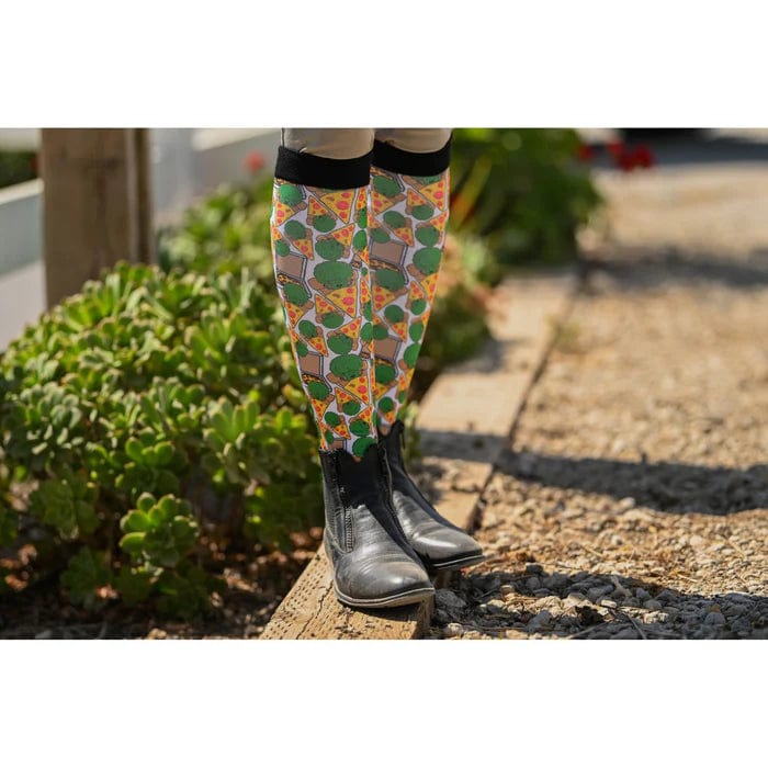 dreamers & schemers Boot Sock Dreamers & Schemers- Pizzzzzzza equestrian team apparel online tack store mobile tack store custom farm apparel custom show stable clothing equestrian lifestyle horse show clothing riding clothes Unicorns & Fluffy Clouds Horse Riding Boot Socks horses equestrian tack store