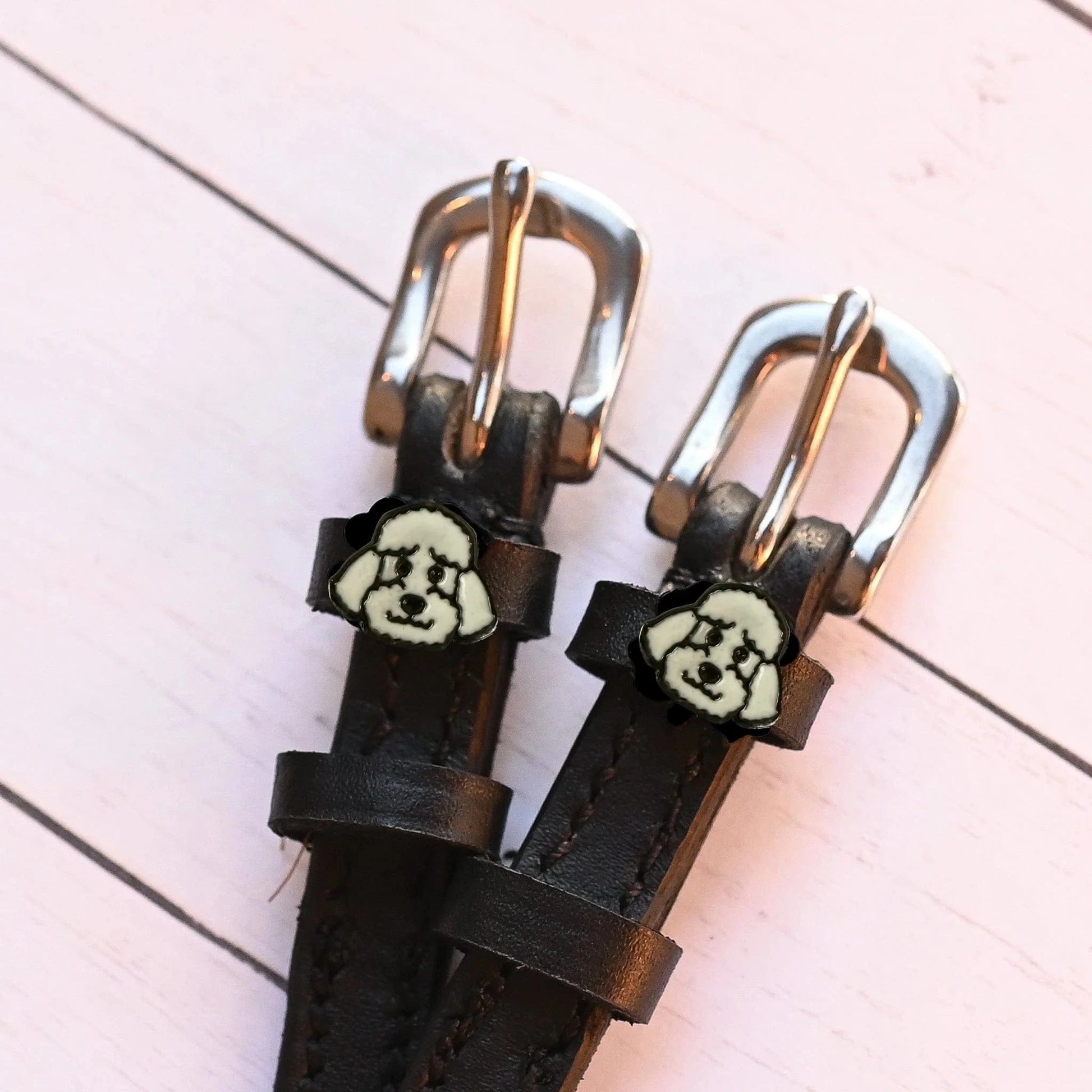 ManeJane Spur Straps Spur Straps- Poodle Dog equestrian team apparel online tack store mobile tack store custom farm apparel custom show stable clothing equestrian lifestyle horse show clothing riding clothes ManeJane Frogger Spur Straps horses equestrian tack store