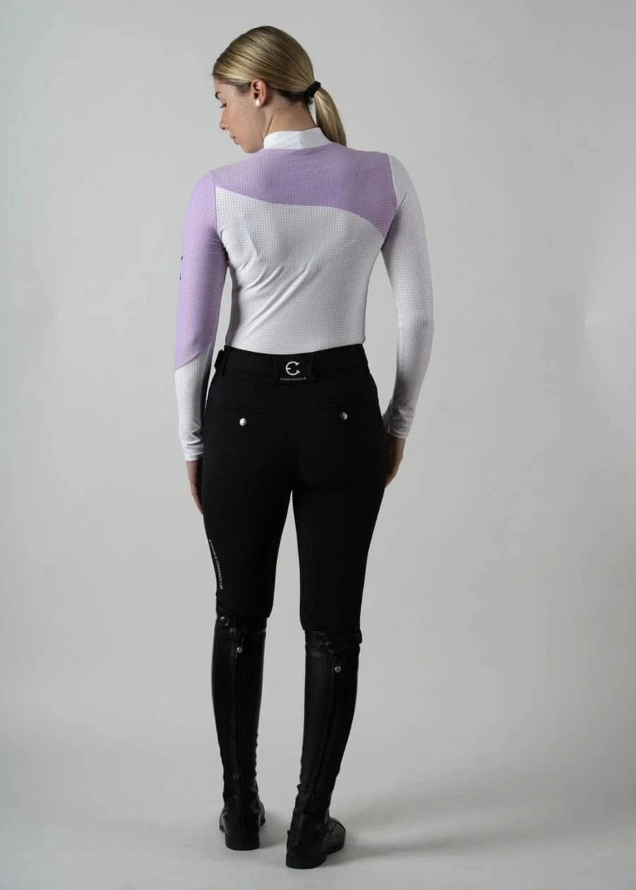 EquestrianClub Training Shirt EquestrianClub- Bella Turtleneck Lilac & White equestrian team apparel online tack store mobile tack store custom farm apparel custom show stable clothing equestrian lifestyle horse show clothing riding clothes EquestrianClub- Bella Turtleneck Lilac & White horses equestrian tack store