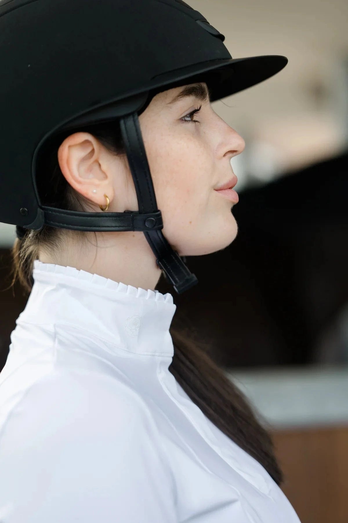 Hannah Childs Show Shirt Hannah Childs- Shelby Ruffle Show Shirt (Long Sleeve) equestrian team apparel online tack store mobile tack store custom farm apparel custom show stable clothing equestrian lifestyle horse show clothing riding clothes Hannah Childs- Shelby Ruffle Show Shirt (Long Sleeve) horses equestrian tack store