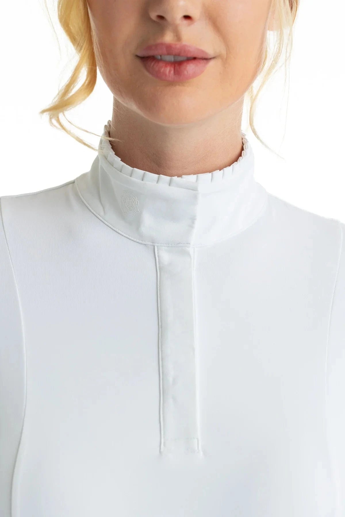 Hannah Childs Show Shirt XS Hannah Childs- Shelby Ruffle Show Shirt (Long Sleeve) equestrian team apparel online tack store mobile tack store custom farm apparel custom show stable clothing equestrian lifestyle horse show clothing riding clothes Hannah Childs- Shelby Ruffle Show Shirt (Long Sleeve) horses equestrian tack store