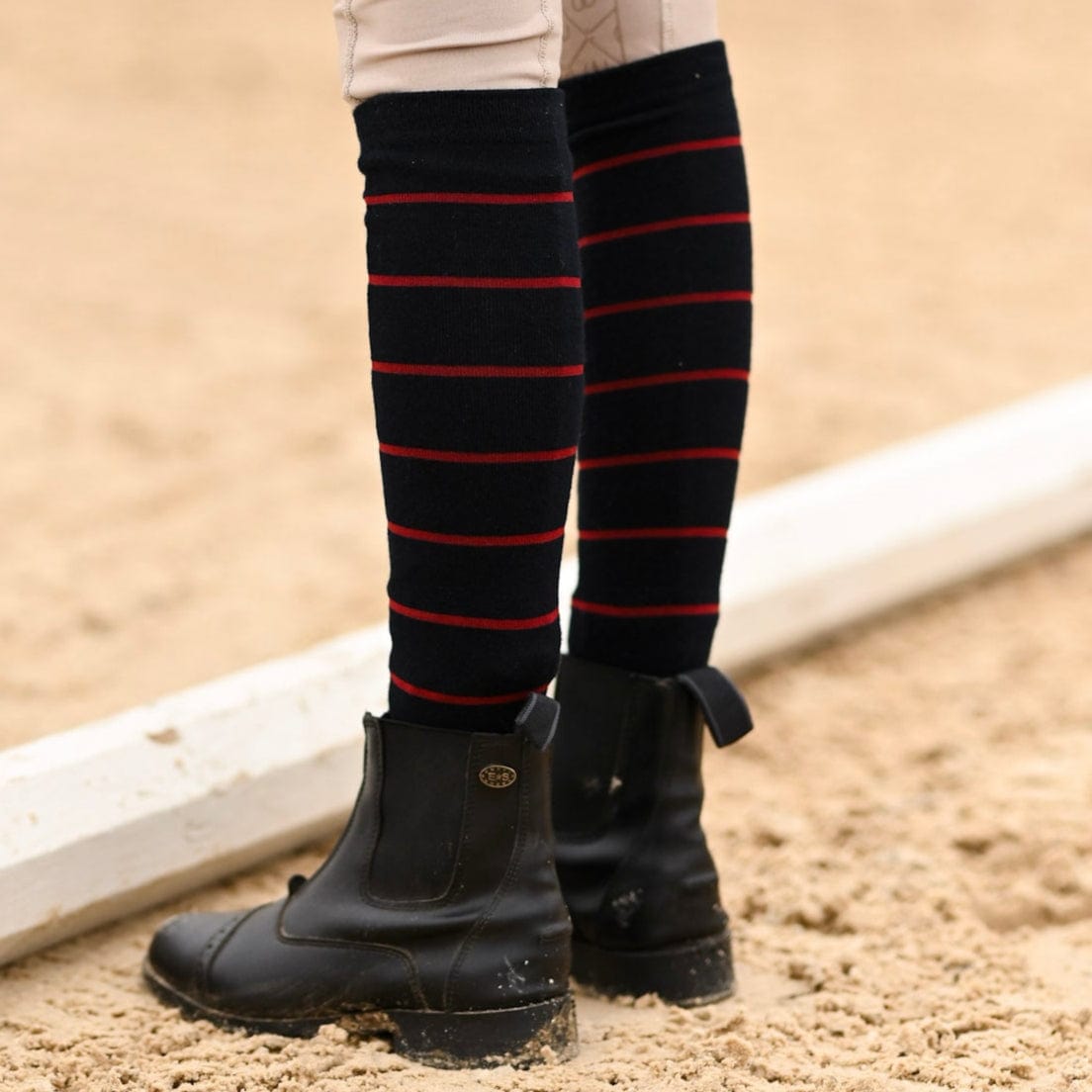dreamers & schemers Boot Sock Navy/Burgundy Stripes Dreamers & Schemers- Simple Stripes Knit Socks equestrian team apparel online tack store mobile tack store custom farm apparel custom show stable clothing equestrian lifestyle horse show clothing riding clothes Dreamers & Schemers- Simple Stripes Knit Socks horses equestrian tack store