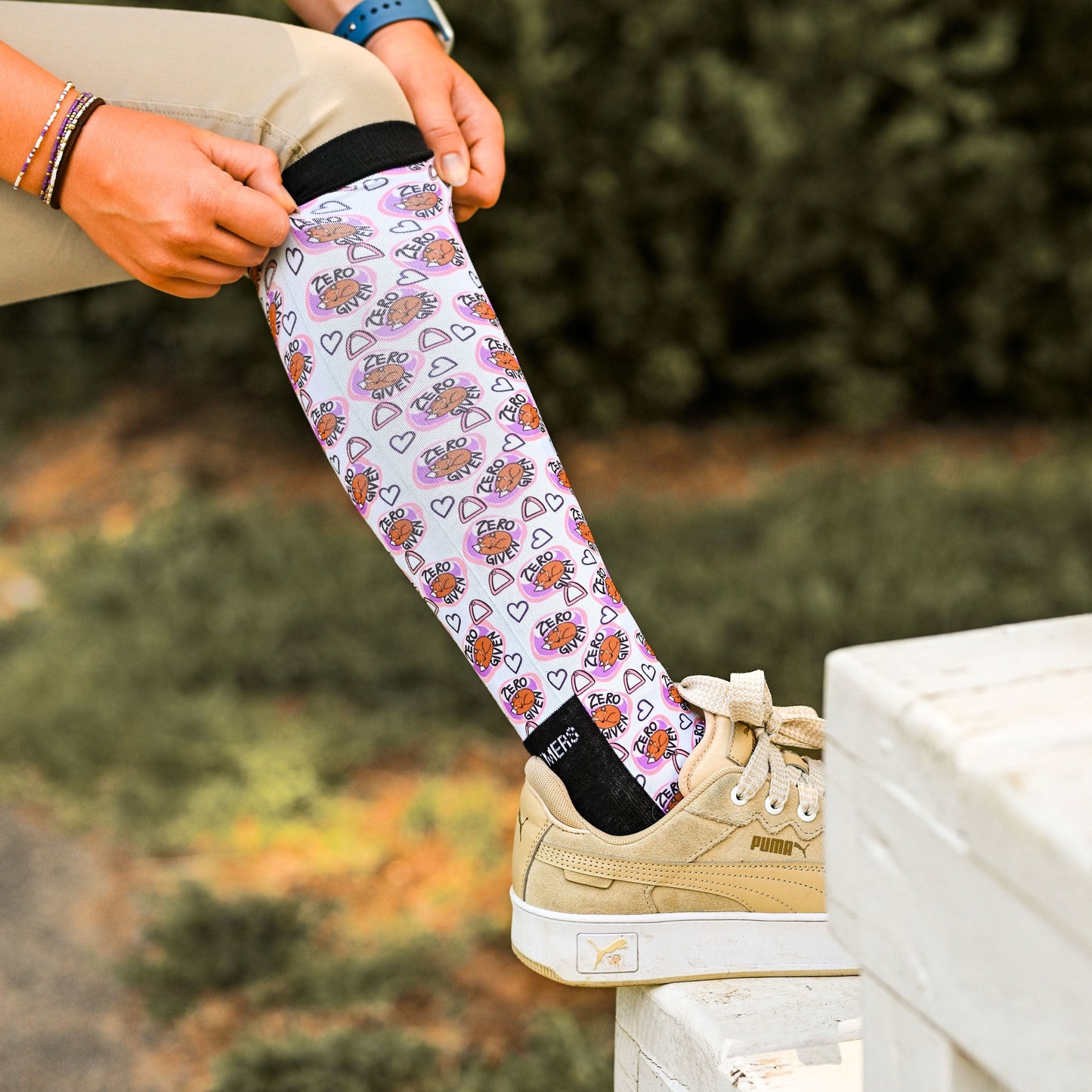 dreamers & schemers Boot Sock Dreamers & Schemers- Zero Fox Given equestrian team apparel online tack store mobile tack store custom farm apparel custom show stable clothing equestrian lifestyle horse show clothing riding clothes Unicorns & Fluffy Clouds Horse Riding Boot Socks horses equestrian tack store