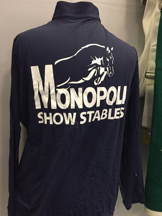Equestrian Team Apparel Custom Team Shirts EIS / white XS Monopoli Show Stables equestrian team apparel online tack store mobile tack store custom farm apparel custom show stable clothing equestrian lifestyle horse show clothing riding clothes horses equestrian tack store