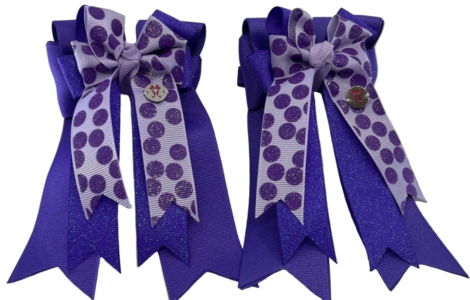 PonyTail Bows 3" Tails Purple Party PonyTail Bows equestrian team apparel online tack store mobile tack store custom farm apparel custom show stable clothing equestrian lifestyle horse show clothing riding clothes PonyTail Bows | Equestrian Hair Accessories horses equestrian tack store