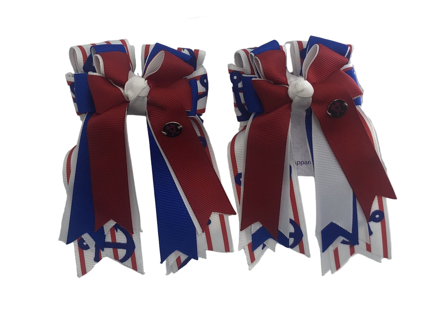 PonyTail Bows 3" Tails Anchors Red PonyTail Bows equestrian team apparel online tack store mobile tack store custom farm apparel custom show stable clothing equestrian lifestyle horse show clothing riding clothes PonyTail Bows | Equestrian Hair Accessories horses equestrian tack store